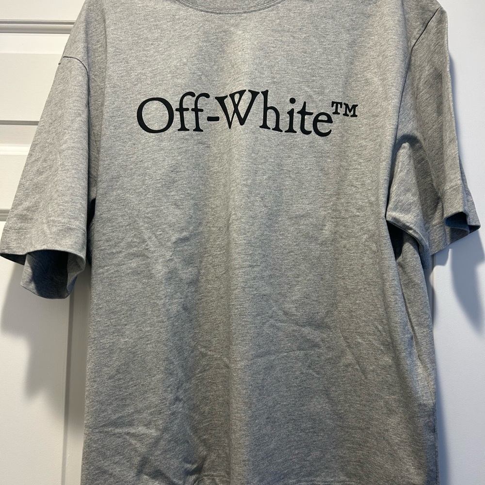Off-White Black Logo Gray T-Shirt